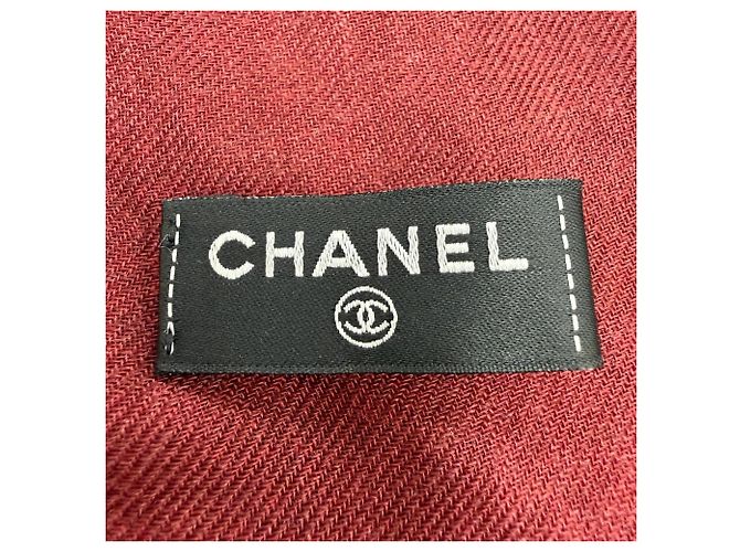 Sciarpa in cashmere Chanel Bordeaux Bordò - vista 6