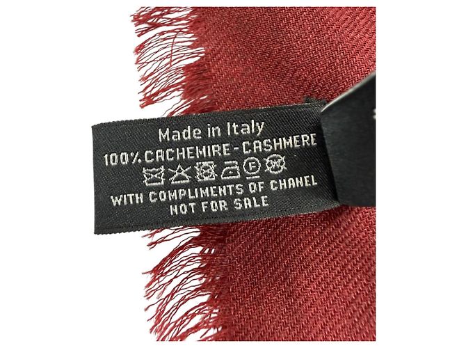 Sciarpa in cashmere Chanel Bordeaux Bordò - vista 7