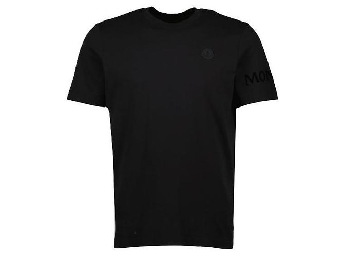 Moncler Baumwoll-T-Shirt mit Logo-Patch Schwarz - Ansicht 3