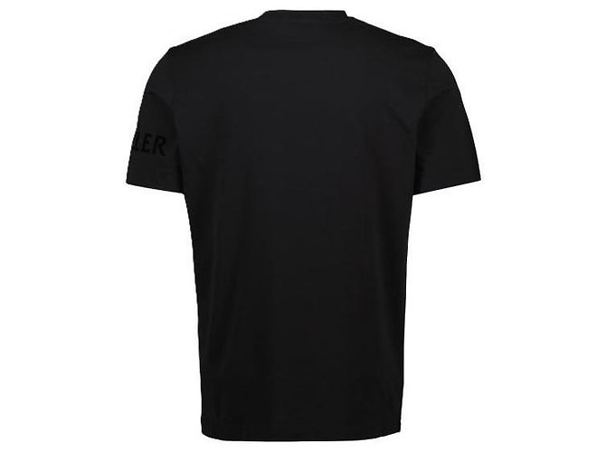 Moncler Baumwoll-T-Shirt mit Logo-Patch Schwarz - Ansicht 4