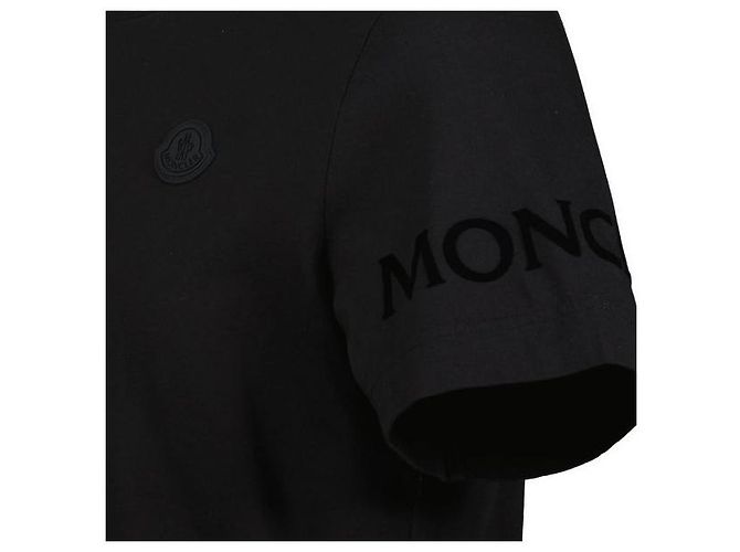 Moncler Baumwoll-T-Shirt mit Logo-Patch Schwarz - Ansicht 5