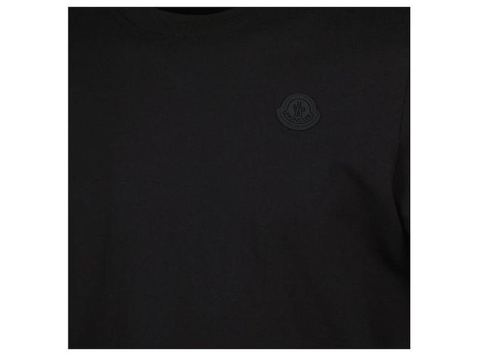 Moncler Baumwoll-T-Shirt mit Logo-Patch Schwarz - Ansicht 6