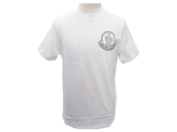 Moncler Baumwoll-T-Shirt mit Logo Weiß - Ansicht 3