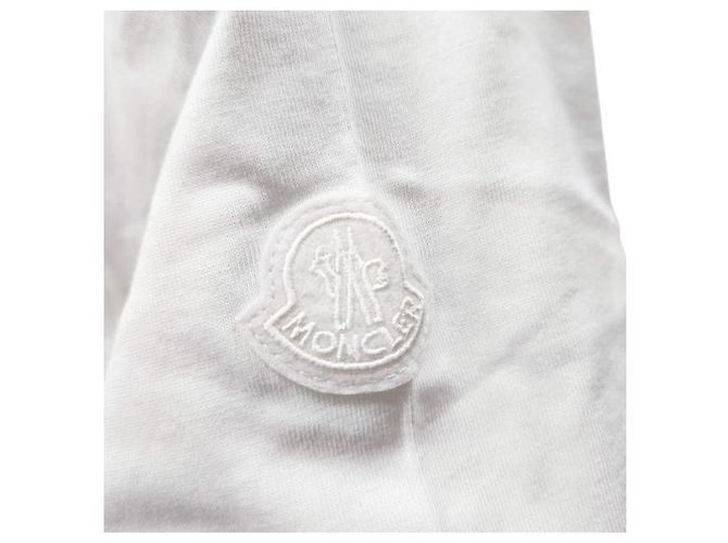 Moncler Baumwoll-T-Shirt mit Logo Weiß - Ansicht 6
