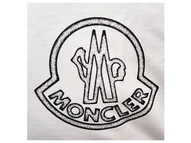 Moncler Baumwoll-T-Shirt mit Logo Weiß - Ansicht 7