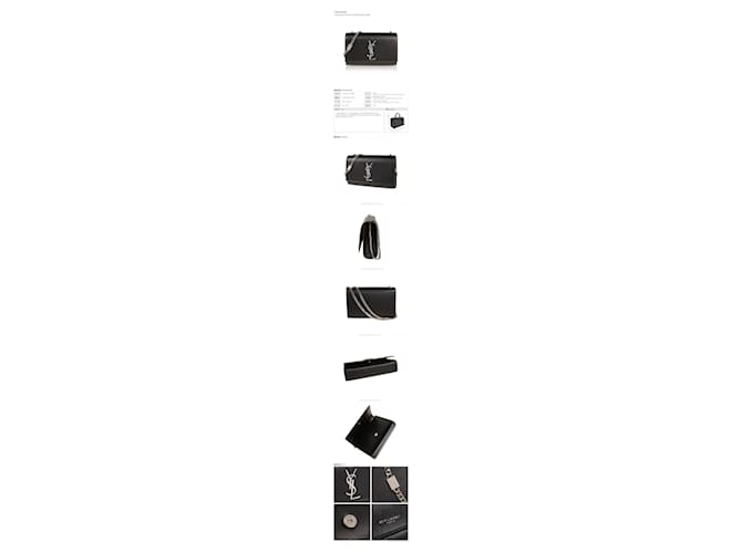 Saint Laurent Picca borsa satchel Monogram stamp: Nero - vista 14