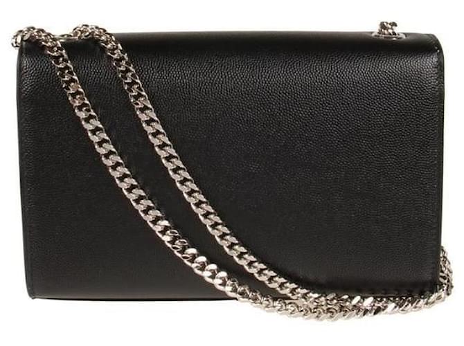 Saint Laurent Picca borsa satchel Monogram stamp: Nero - vista 4