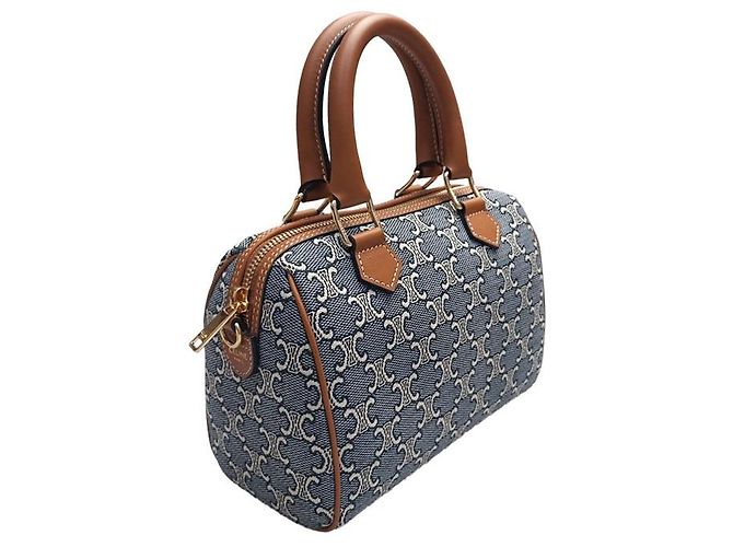 Céline Borsa Boston piccola in jacquard Multicolore - vista 2