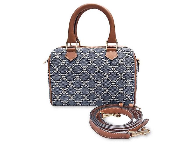 Céline Borsa Boston piccola in jacquard Multicolore - vista 3