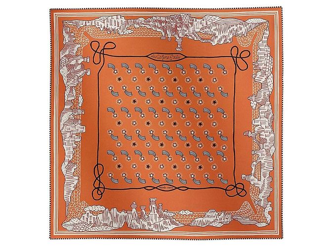 Hermès Canyons Etoiles Bandana-Tuch Rot - Ansicht 4