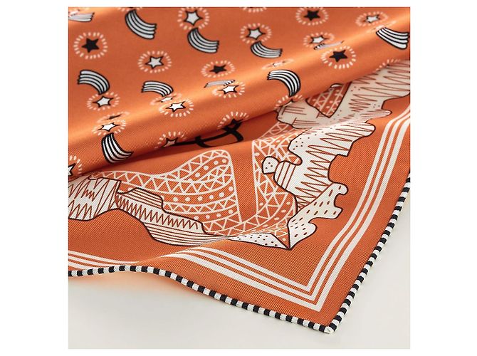 Hermès Canyons Etoiles Bandana-Tuch Rot - Ansicht 6