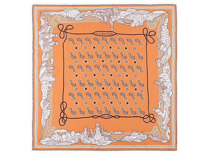 Hermès Canyons Etoiles Bandana-Tuch Rot - Ansicht 7