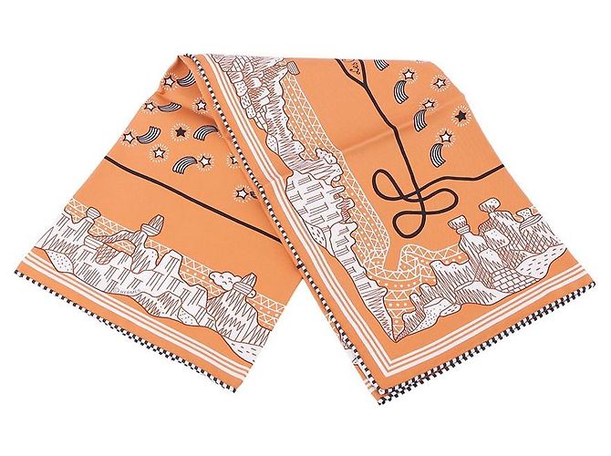 Hermès Canyons Etoiles Bandana-Tuch Rot - Ansicht 8