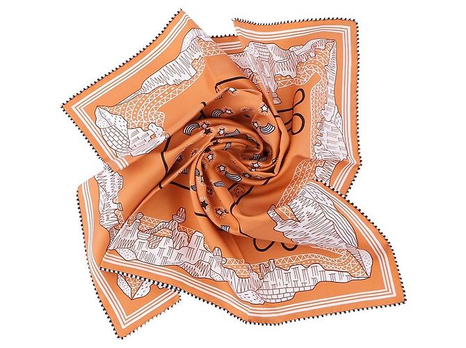 Hermès Canyons Etoiles Bandana-Tuch Rot - Ansicht 9