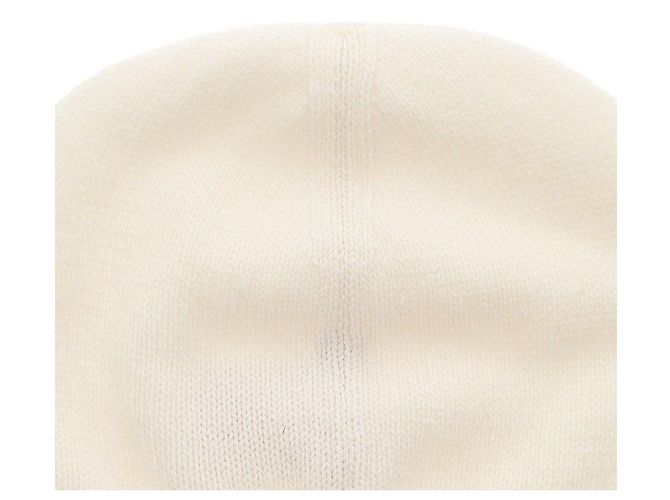 Valentino Berretto in lana da donna Signature Logo LZC Bianco - vista 7