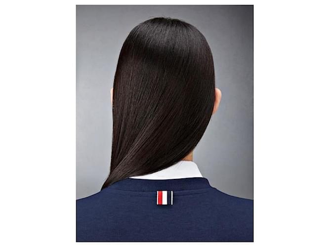 Thom Browne Sweatshirt em jersey loopback Stripe RWB Tab Preto - vista 5