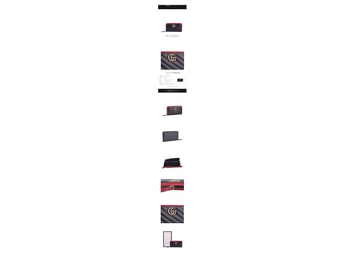 Gucci Cartera larga GG Marmont matelassé Negro - vista 2