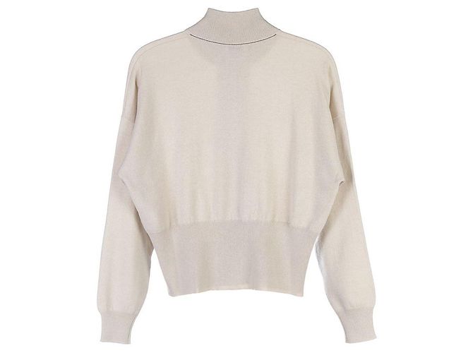 Brunello Cucinelli Strickjacke mit Reißverschluss weiß Damen - Ansicht 2