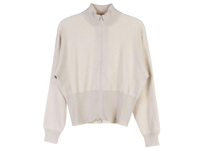 Brunello Cucinelli Strickjacke mit Reißverschluss weiß Damen - Ansicht 9