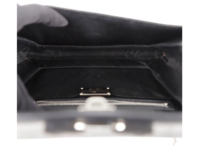 Salvatore Ferragamo Borsa a tracolla e spalla con catena Nero - vista 13