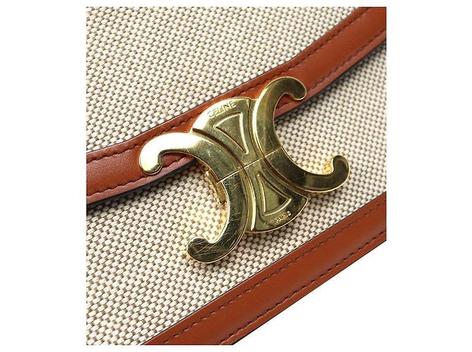 Céline Canvas Triope schmale Schultertasche Mehrfarben - Ansicht 5