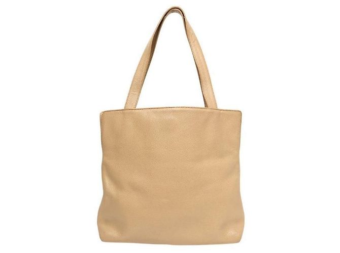 Chanel Borsa a tracolla CC in pelle caviar beige Marrone - vista 3