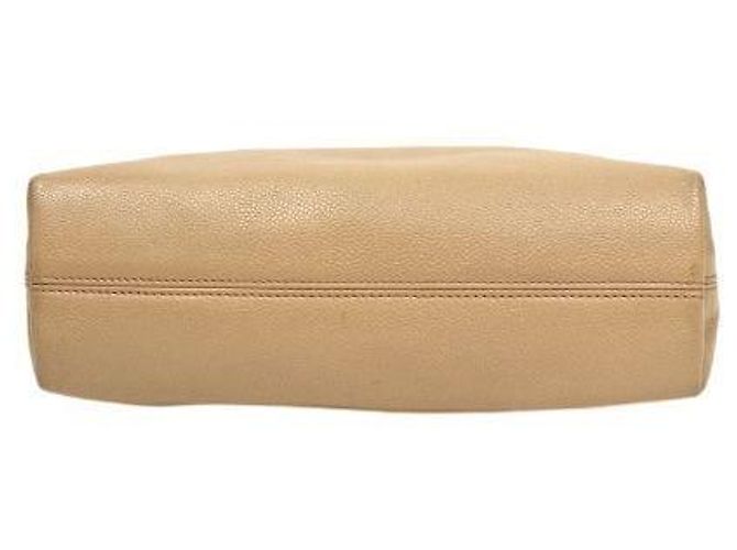 Chanel Borsa a tracolla CC in pelle caviar beige Marrone - vista 4