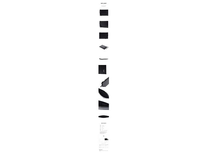 Saint Laurent Étui pour tablette Tiny Monogram Noir - vue 11