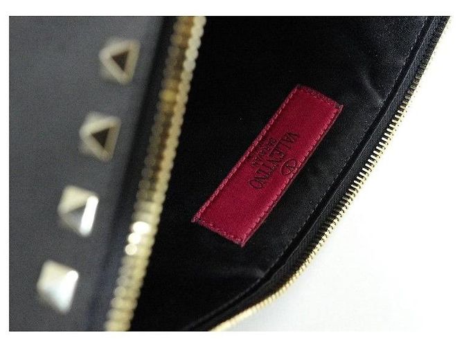 Clutch Rockstud Valentino Nera Metallo Nero - vista 9