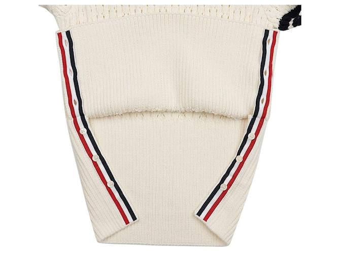Thom Browne Pullover de lã Bar Pointelle Branco - vista 10