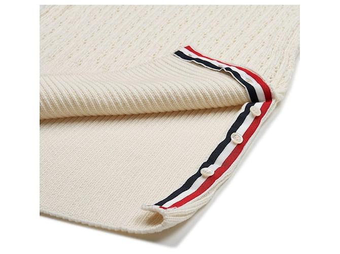 Thom Browne Pullover de lã Bar Pointelle Branco - vista 6