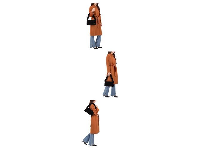 Jacquemus Bolsa de Ombro com Aba Bambino em Shearling Vermelho - vista 11
