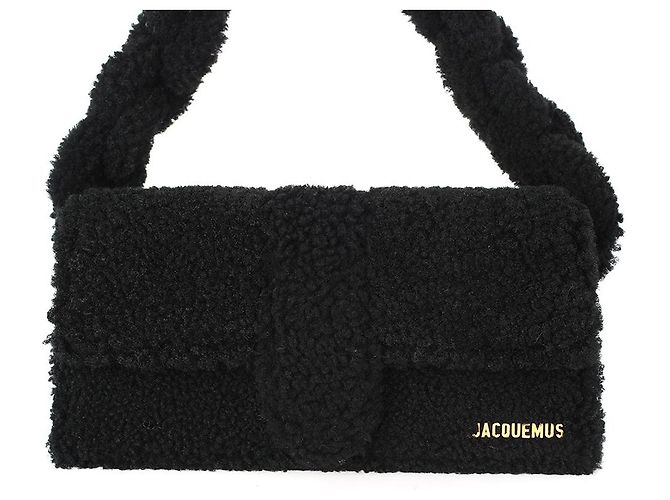Jacquemus Bolsa de Ombro com Aba Bambino em Shearling Vermelho - vista 4