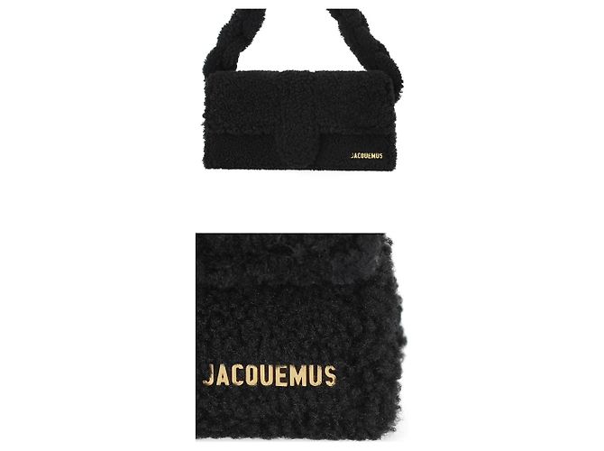 Jacquemus Bolsa de Ombro com Aba Bambino em Shearling Vermelho - vista 6