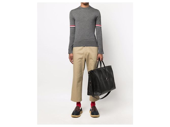 Thom Browne Armband aus Wollstrick Braun - Ansicht 2