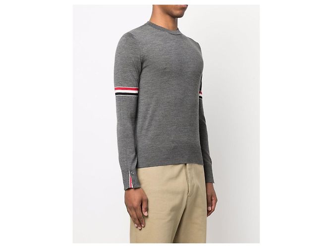 Thom Browne Armband aus Wollstrick Braun - Ansicht 3