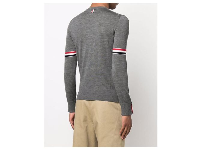 Thom Browne Armband aus Wollstrick Braun - Ansicht 5
