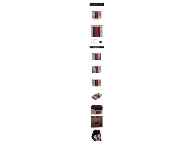 Pochette Gucci GG Supreme Web Rossa Rosso - vista 2