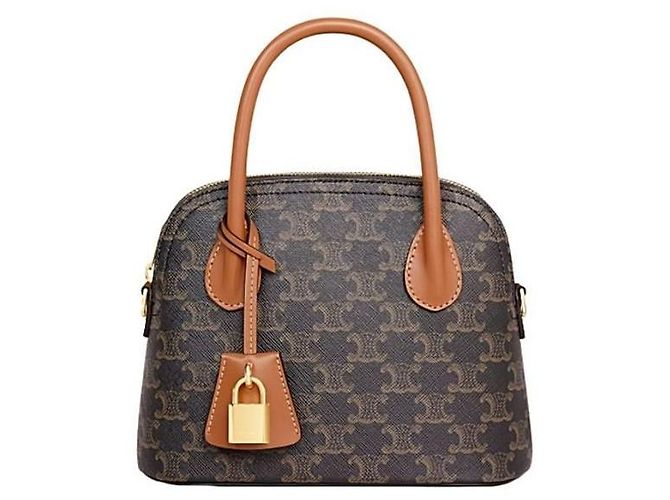 Céline Celine Teen Onorin Tasche aus Triomphe Canvas und Kalbsleder Mehrfarben - Ansicht 11