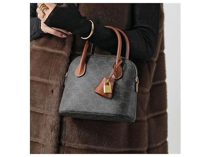 Céline Celine Teen Onorin Tasche aus Triomphe Canvas und Kalbsleder Mehrfarben - Ansicht 16