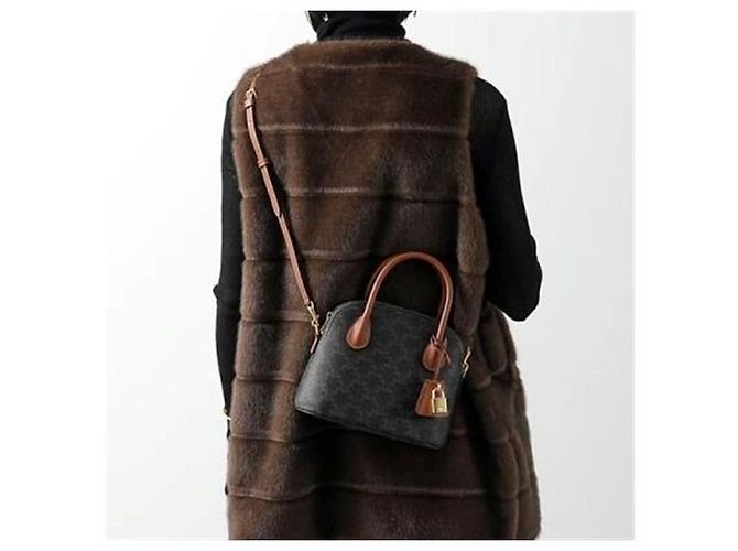 Céline Celine Teen Onorin Tasche aus Triomphe Canvas und Kalbsleder Mehrfarben - Ansicht 4