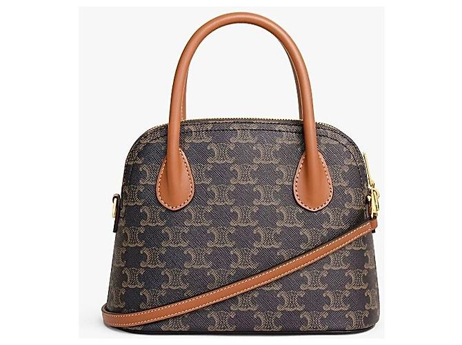 Céline Celine Teen Onorin Tasche aus Triomphe Canvas und Kalbsleder Mehrfarben - Ansicht 7