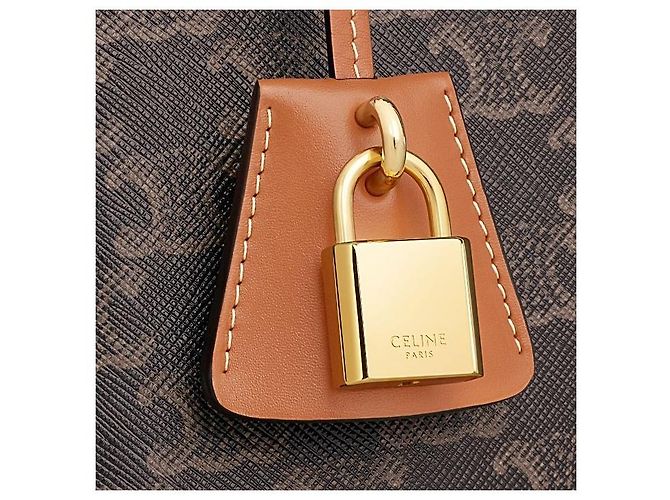 Céline Celine Teen Onorin Tasche aus Triomphe Canvas und Kalbsleder Mehrfarben - Ansicht 8