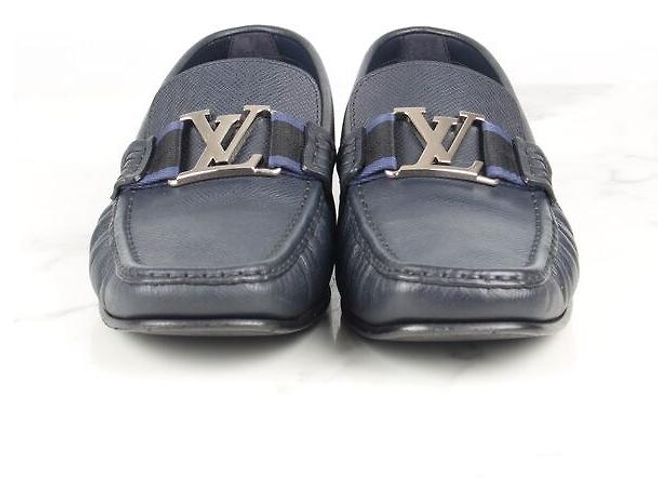 Mocassini Louis Vuitton in pelle blu - vista 2