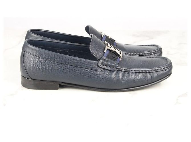 Mocassini Louis Vuitton in pelle blu - vista 4
