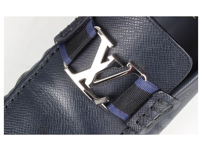 Mocassini Louis Vuitton in pelle blu - vista 6