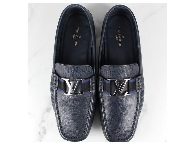 Mocassini Louis Vuitton in pelle blu - vista 7