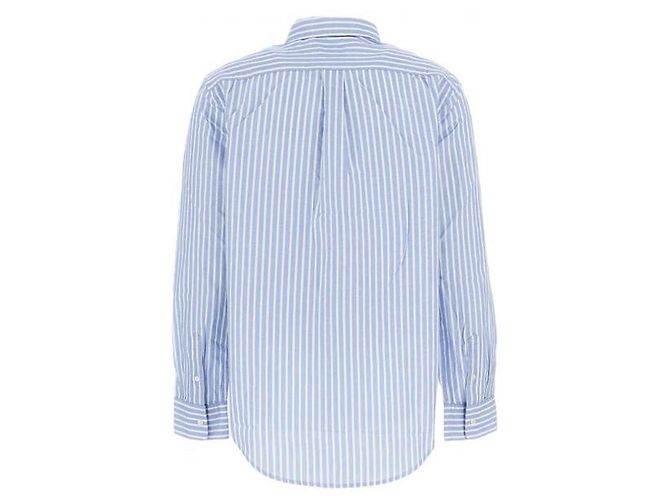 Ralph Lauren Camicia in cotone e lino a righe Classic Fit Blu - vista 4