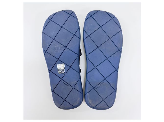 Bottega Veneta Sandalo Slipper Intrecciato Navy Blu - vista 8