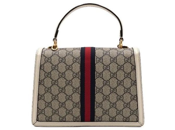 Gucci Borsa Ophidia GG Supreme Small Top Handle Marrone - vista 5